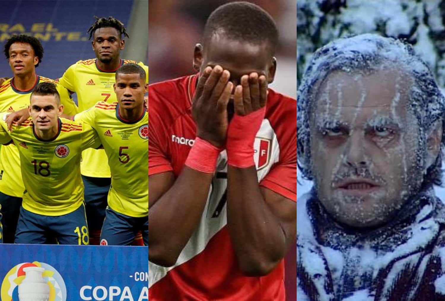 La Selección Perú no clasificó al Mundial y en la Selección Colombia tras ver el partido los hinchas mencionaron a dos pechos fríos cafeteros.