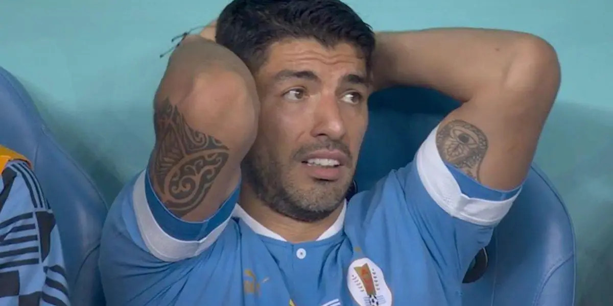 La Selección Uruguay quedó eliminada del Mundial de Qatar 2022 y Luis Suárez se alcanzó a ver bastante tocado.