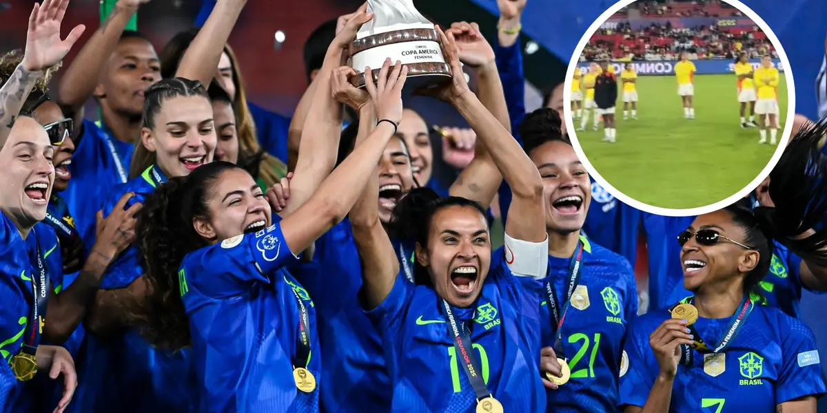 ¡Lamentable! Esta jugadora de Brasil se burló de que Colombia perdiera la Copa América Foto: CONMEBOL y Escudoteca