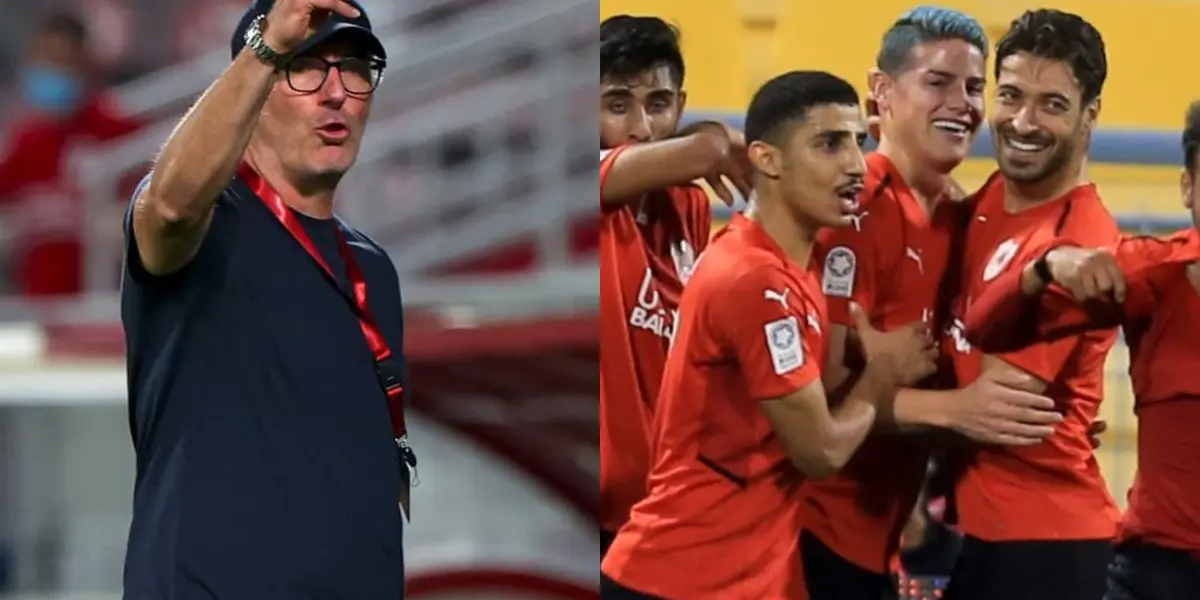 Laurent Blanc había sido muy crítico con el Al-Rayyan SC y James Rodriguez se encargó de bajarle las revoluciones a las declaraciones de su entrenador.