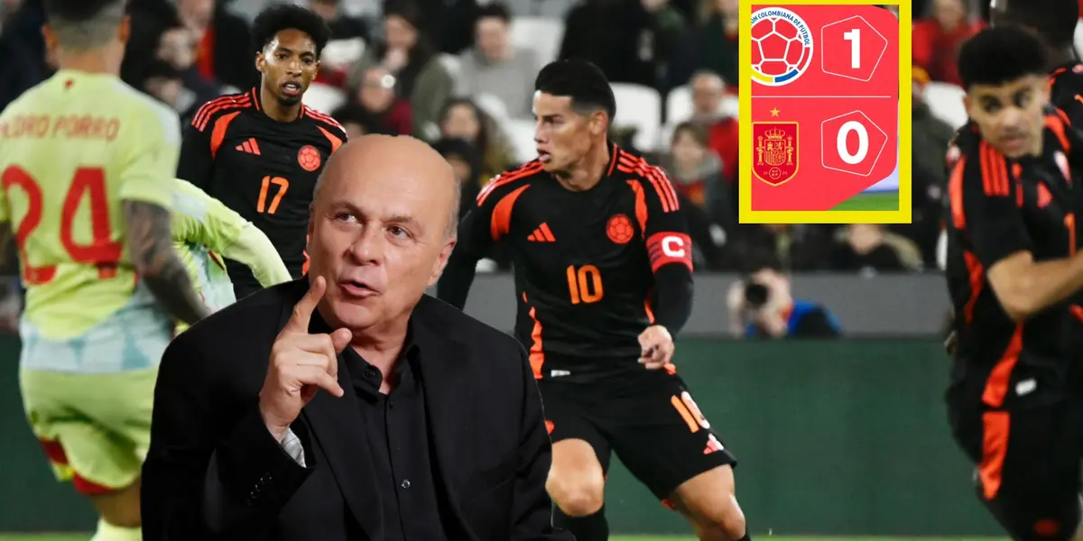 Le dolió James crack en Colombia vs España, la reacción de Carlos Antonio Vélez 