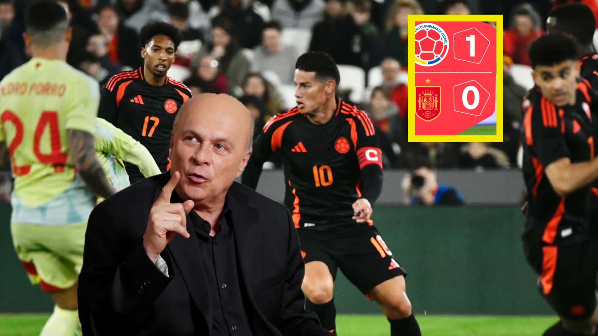 Le dolió James crack en Colombia vs España, la reacción de Carlos Antonio Vélez