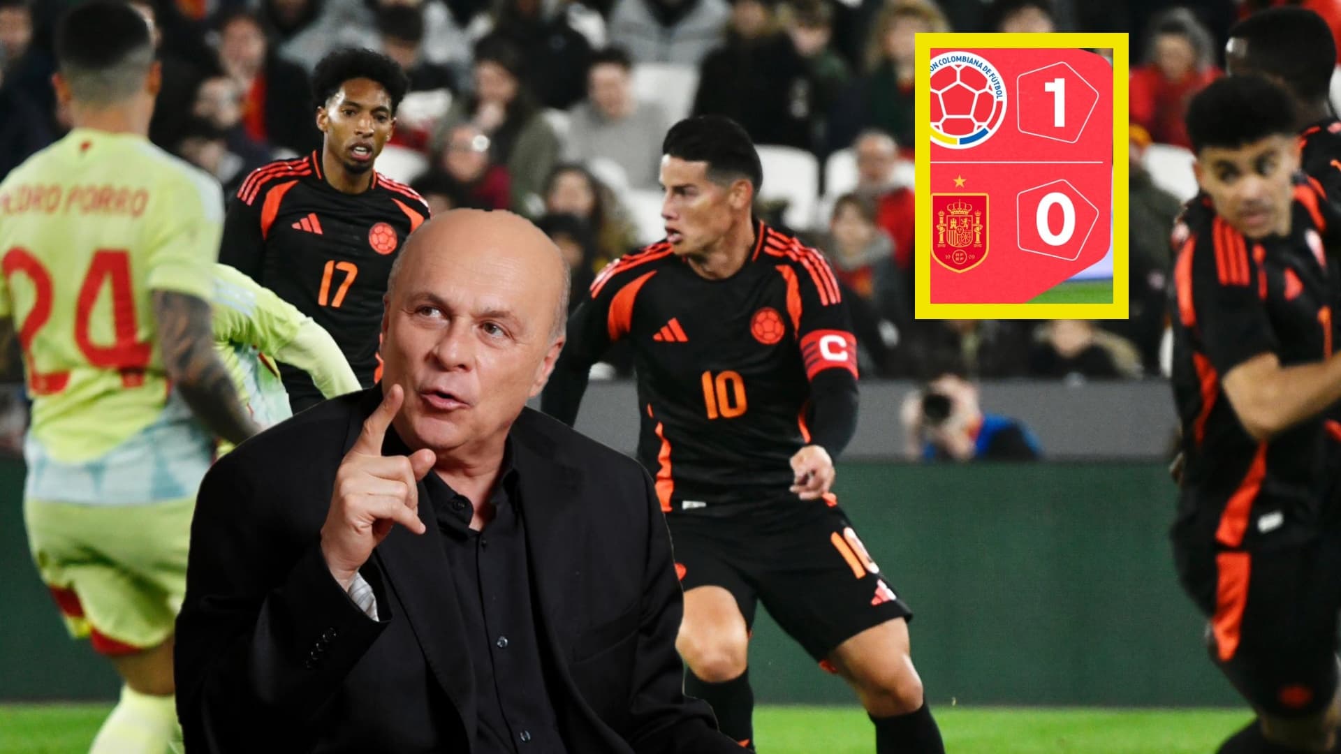 Le dolió James crack en Colombia vs España, la reacción de Carlos Antonio Vélez