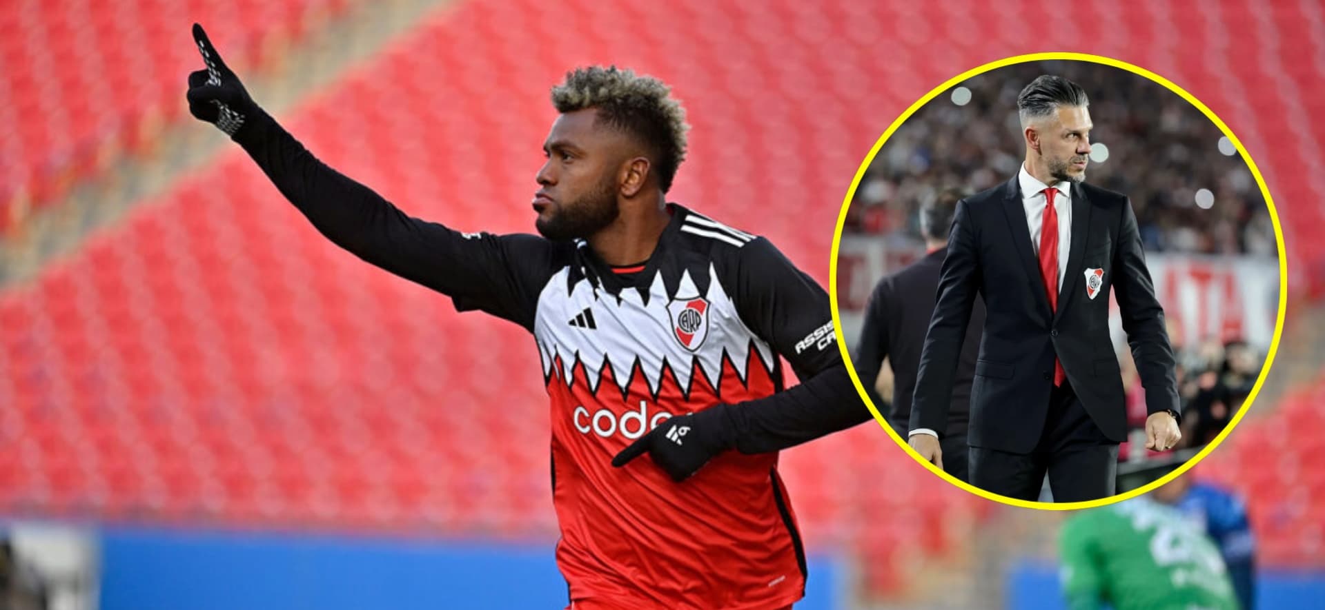 Le duele ver a Miguel Borja crack, insólita acción de Demichelis en River Plate