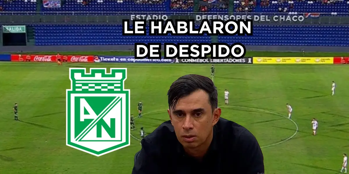 Le hablaron de despido a Bodmer. Foto captura de pantalla de ESPN, foto de Bodmer captura de pantalla de DIMAYOR YouTube.