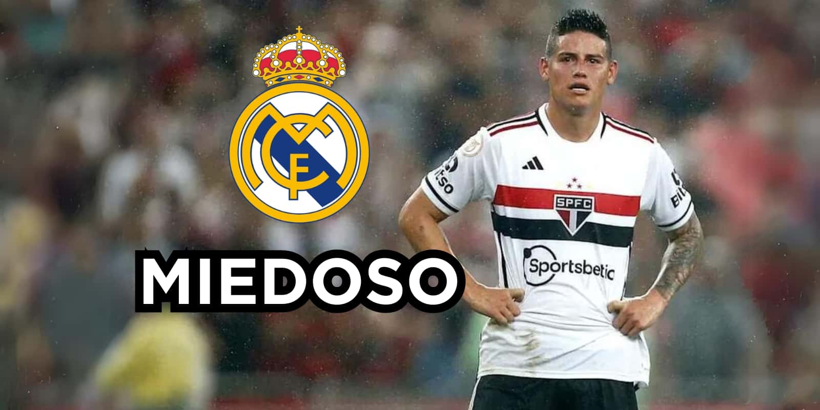Le tiran duro a James en Brasil. Foto de James tomada de El Espectador.