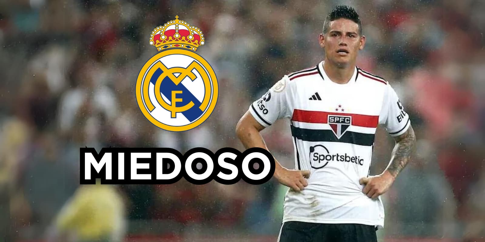 Le tiran duro a James en Brasil. Foto de James tomada de El Espectador.