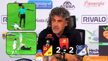 Leonel Álvarez en rueda de prensa