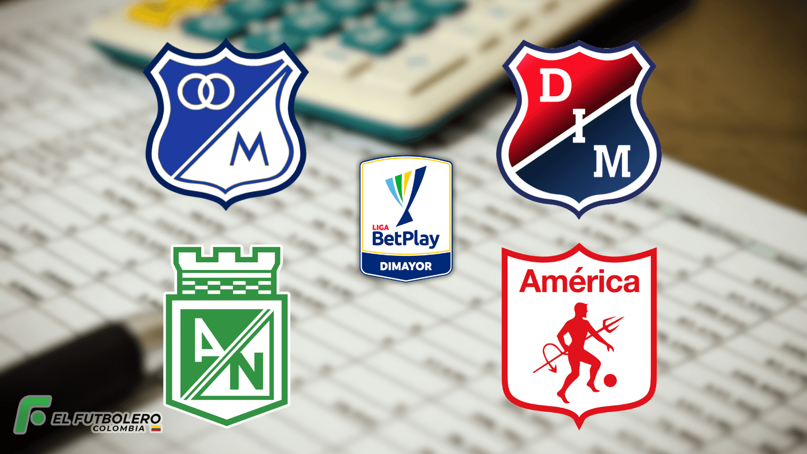 Liga Betplay. Foto: Escudoteca PN y Pexels