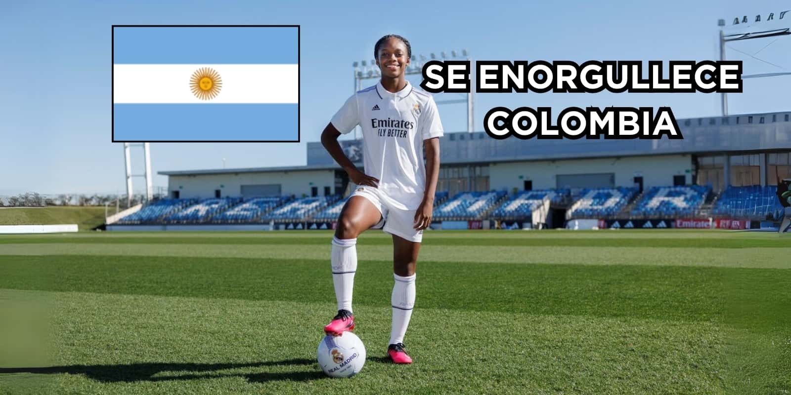Linda Caicedo aplaudida por todo lo alto en Argentina. Foto de Linda tomada de Twitter @Linda__caicedo.
