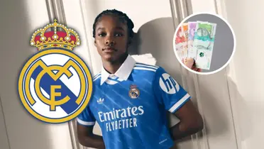 Linda Caicedo y lo que cuesta en pesos colombianos la nueva prenda del Real Madrid Foto: Escudoteca, Real Madrid y Pexels