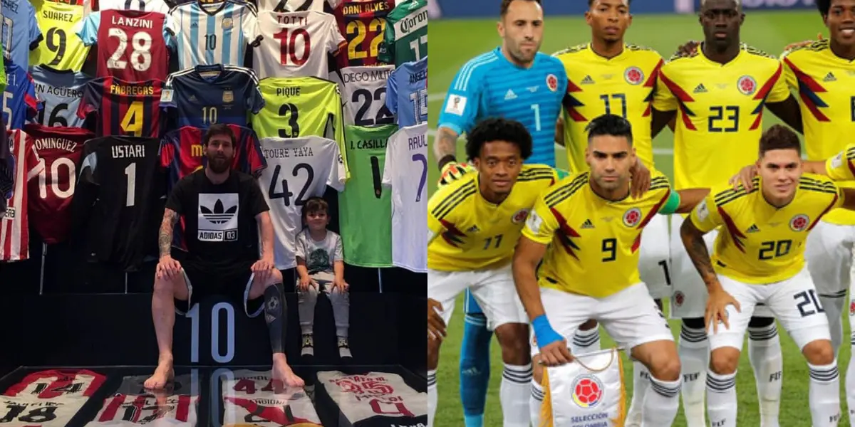 Lionel Messi tiene la camiseta de un colombiano en su museo personal.