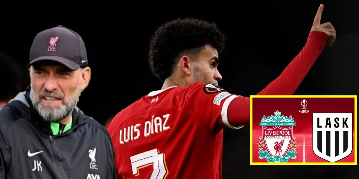 Liverpool está ganando 2-0 con un golazo de Luis Díaz ante LASK