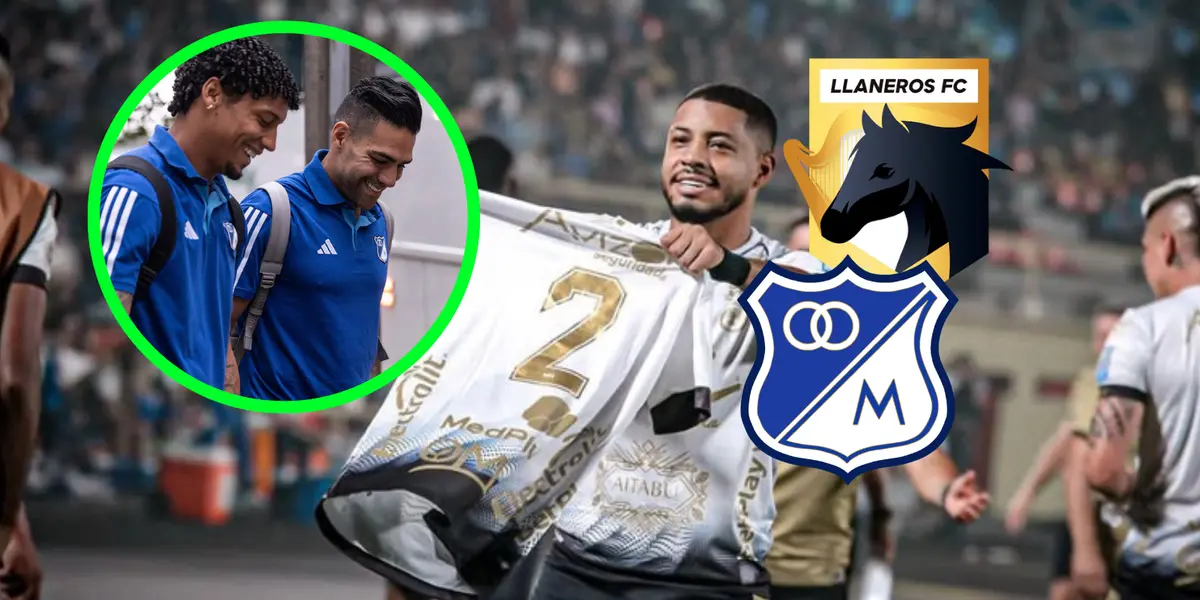 Llaneros vs Millonarios FC Foto: MFC, Llaneros y Escudoteca