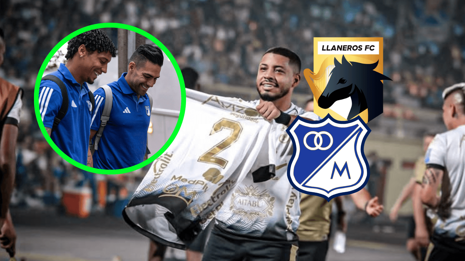 Llaneros vs Millonarios FC Foto: MFC, Llaneros y Escudoteca