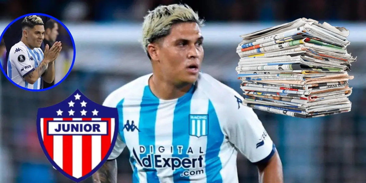 Llora el Junior, lo que dice la prensa en Argentina por Juanfer crack en Racing