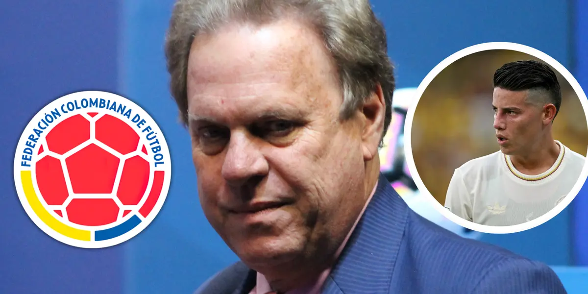 Lo echó al agua, la sentencia de Ramón Jesurún a James Rodríguez por la Copa América.  Foto: Wikipedia, FCF y Escudoteca