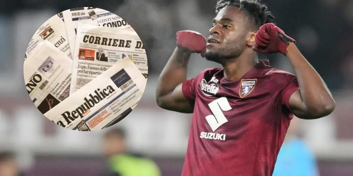 Lo que dijo la prensa en Italia por Duván Zapata (Foto El Heraldo y Turitalia)