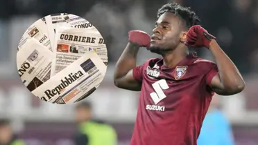 Lo que dijo la prensa en Italia por Duván Zapata goleador en el Torino vs Lecce 