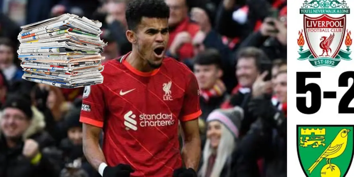 Lo que dijo la prensa inglesa por la actuación de Luis Díaz con el Liverpool FC