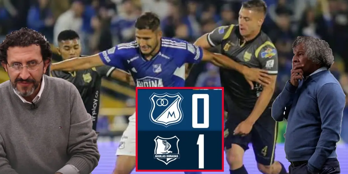 Lo que dijo Meluk tras la derrota de Millonarios (Foto Youtube, Redes Millonarios, Futbolred)