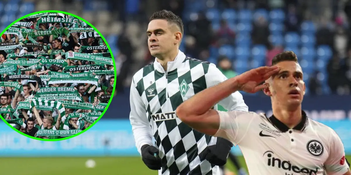 Lo que hizo Rafael Santos Borré que generó molestia en Werder Bremen de Alemania