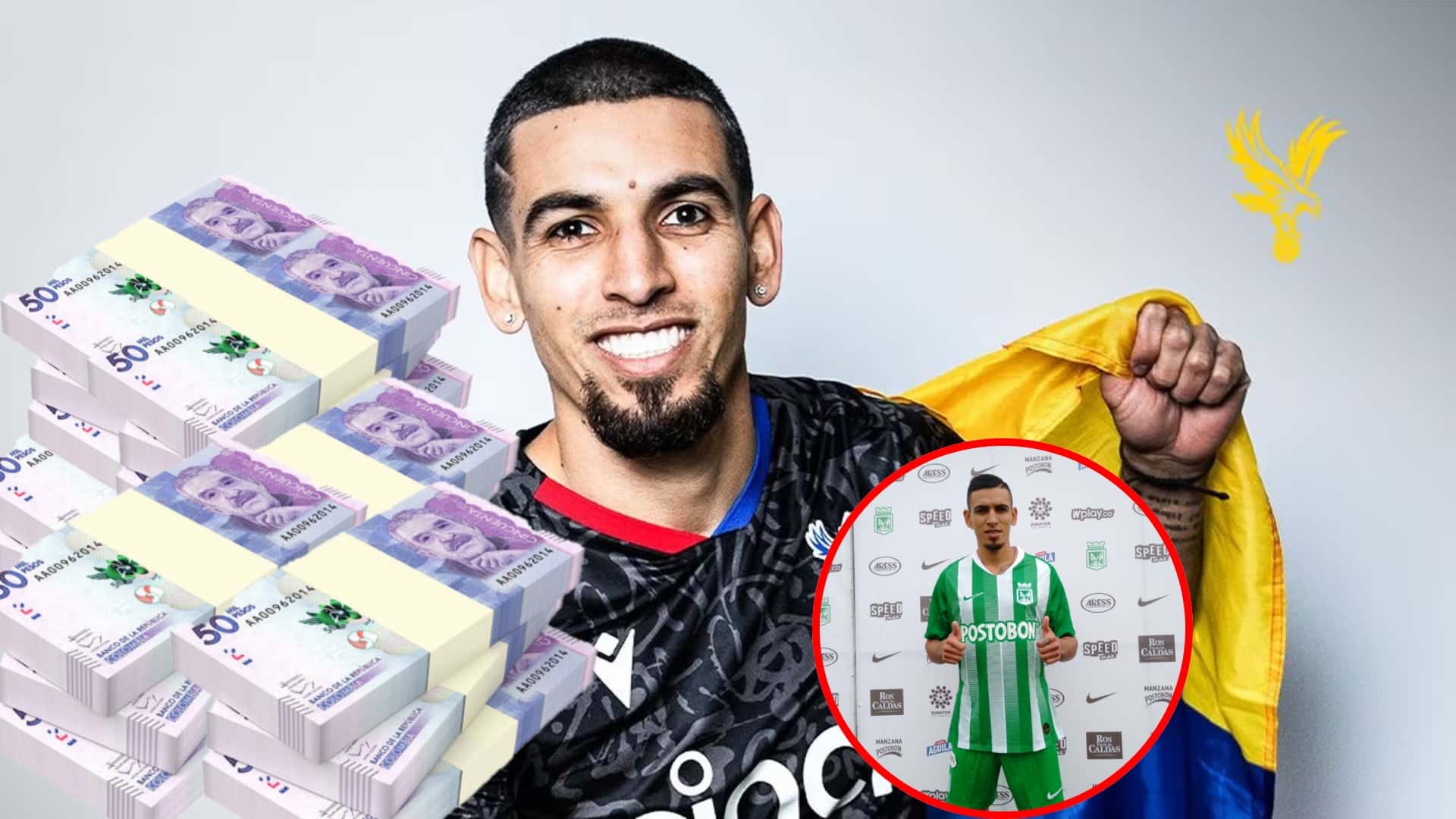 Lo que vale ahora Daniel Muñoz en el Crystal Palace donde es figura (Foto tomada de redes Crystal Palace y Goal)