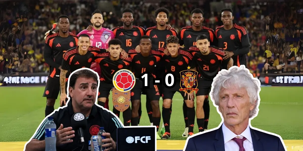 Lorenzo habló tras ganarle a España. Fotos tomadas de Gol Caracol y TyC Sports.