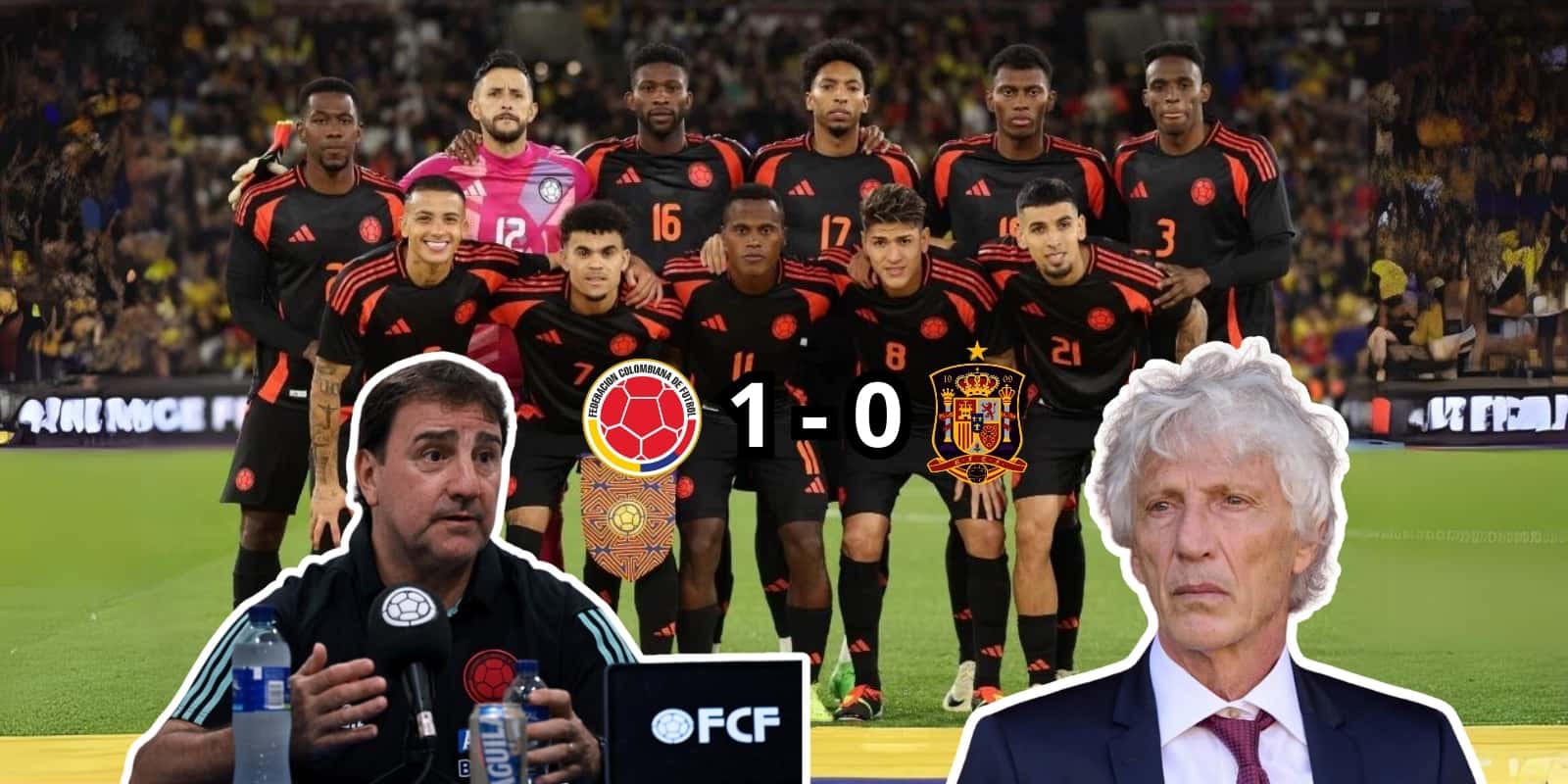 Lorenzo habló tras ganarle a España. Fotos tomadas de Gol Caracol y TyC Sports.