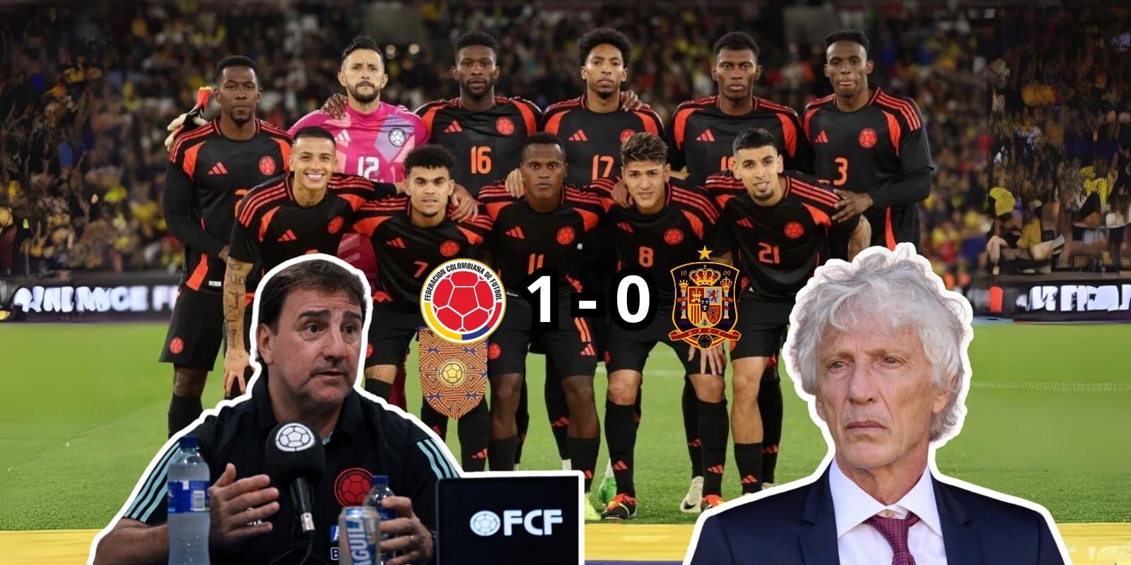 Lorenzo habló tras ganarle a España. Fotos tomadas de Gol Caracol y TyC Sports.