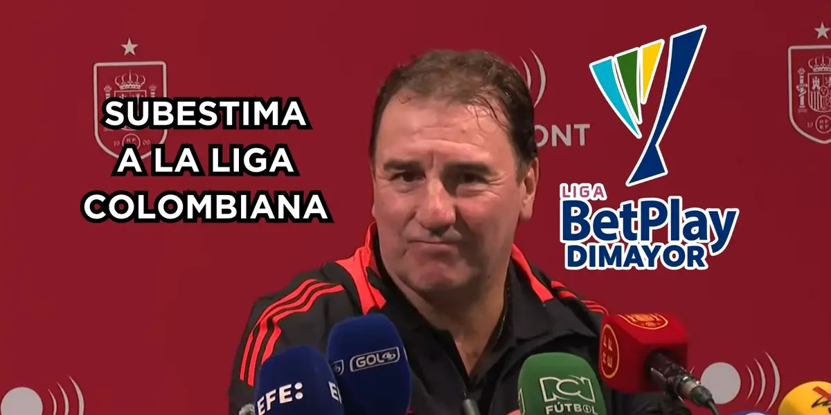 Lorenzo le bajó la caña al FPC. Foto tomada captura de pantalla de rueda de prensa YouTube Gol Caracol.