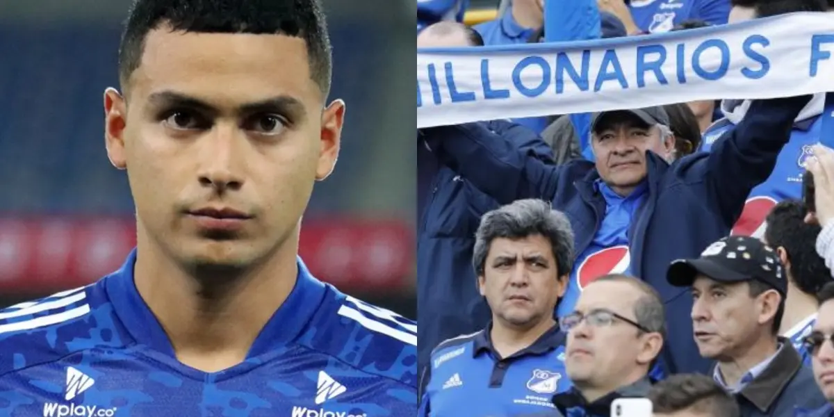 Los aficionados aprovecharon para enviar mensajes de apoyo al jugador del cuadro embajador.