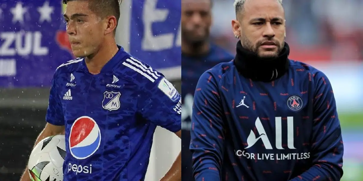 Los aficionados del club embajador comparan al jugador de Millonarios con Neymar.