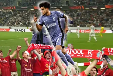 Los aficionados ´Reds´ celebraron a más no poder el tanto del colombiano