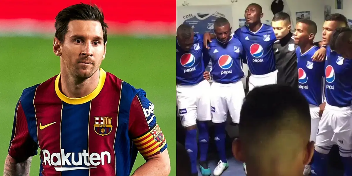 Los canteranos de Millonarios le dieron una lección de humildad a Lionel Messi y no pasó desapercibido. 