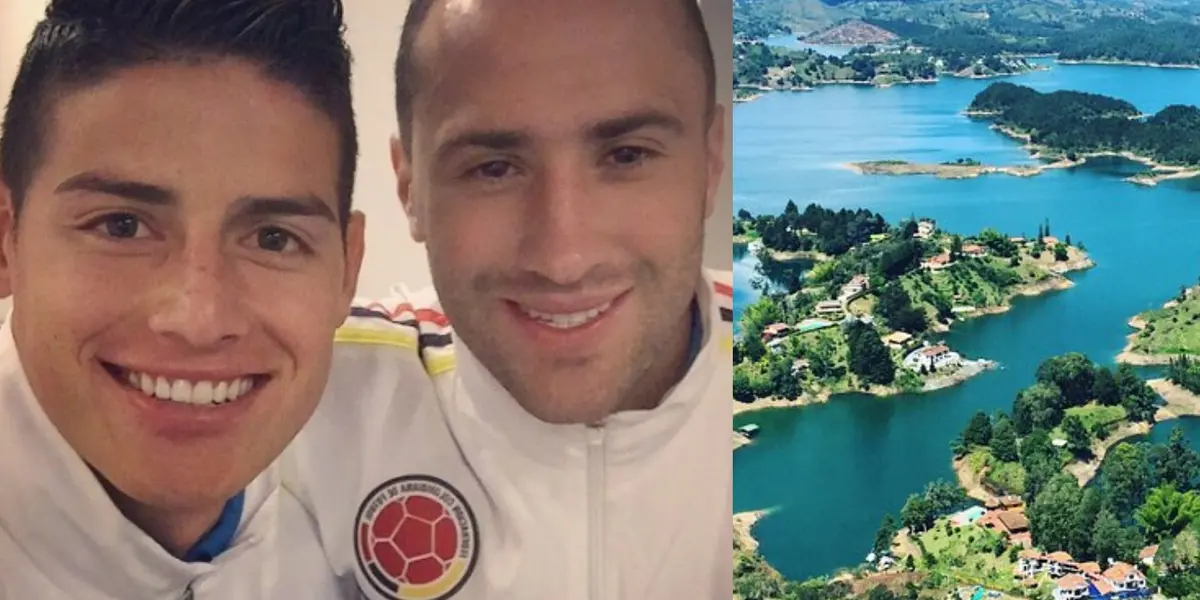 Los colombianos David Ospina y James Rodríguez tienen buenas propiedades en Colombia.