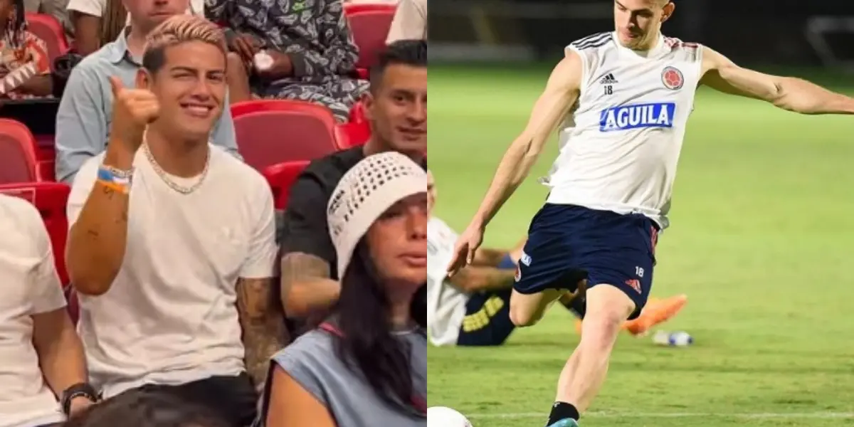 Los colombianos James Rodríguez y Rafael Santos Borré por estos días tienen agendas muy diferentes.