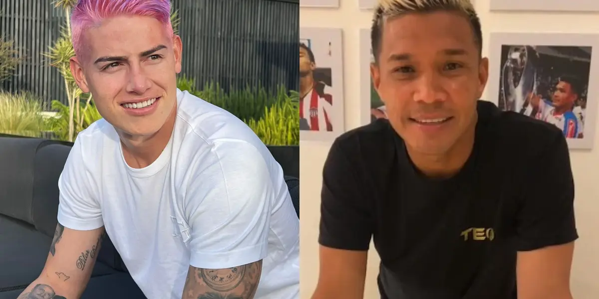 Los colombianos James Rodríguez y Teófilo Gutiérrez sorprendieron en las redes sociales con mensajes bastantes diferentes.