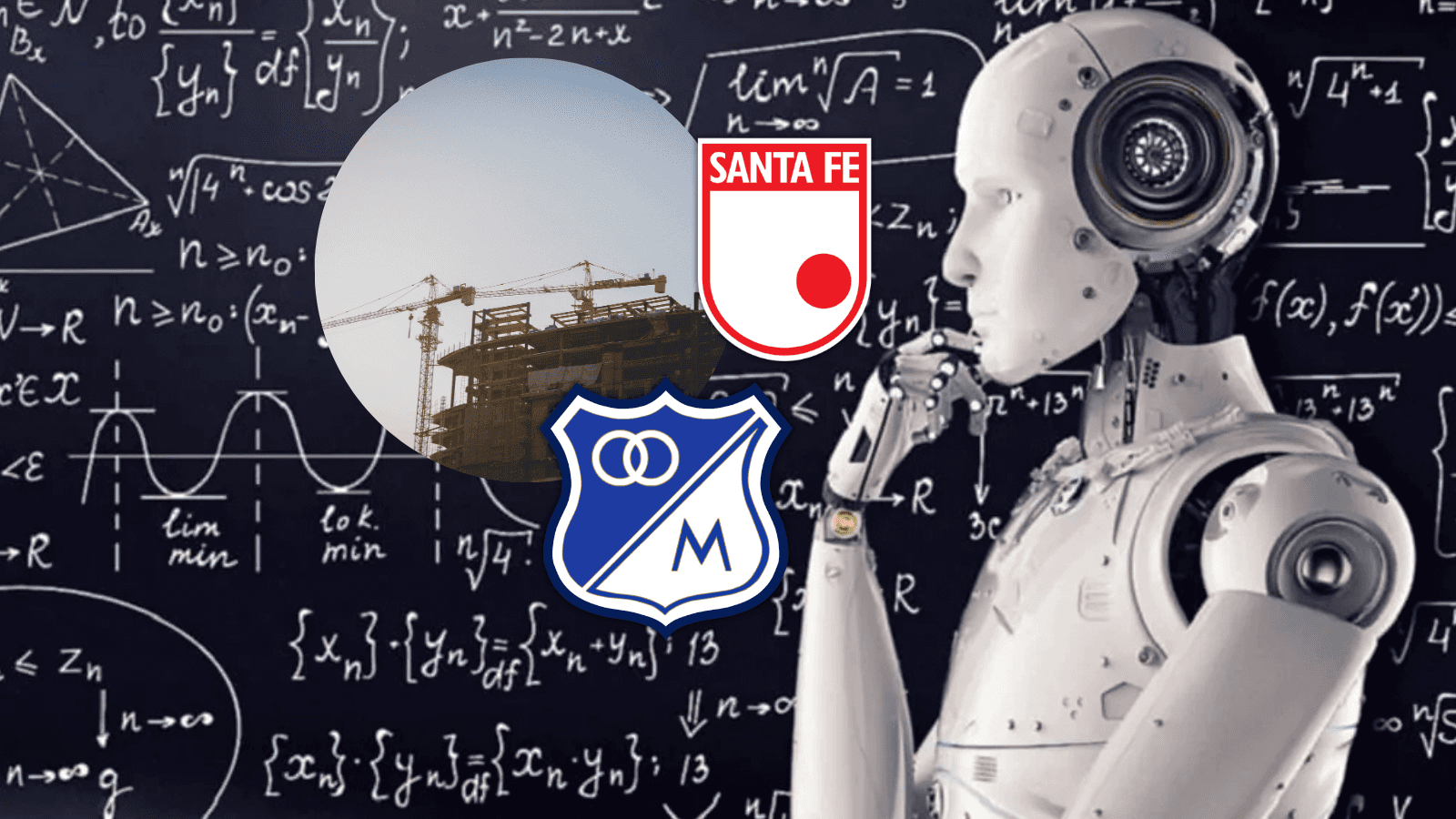 Los futuros estadios de Santa Fe y Millonarios según la IA Foto: Escudoteca, Pexels, SCI Web