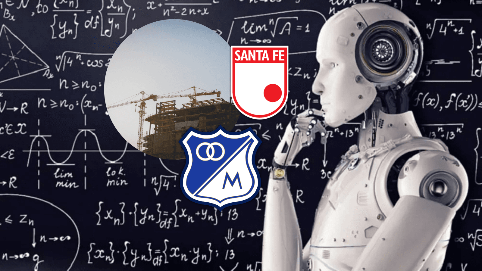 Los futuros estadios de Santa Fe y Millonarios según la IA Foto: Escudoteca, Pexels, SCI Web