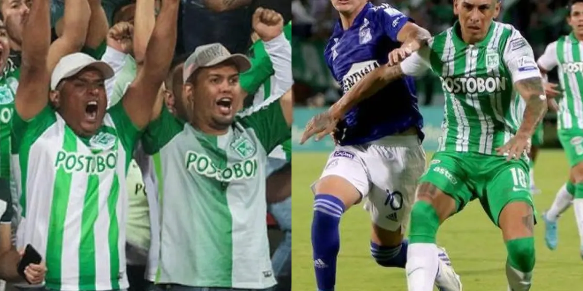 Los hinchas de Atlético Nacional se la montaron a un jugador de Millonarios FC en Medellín.
