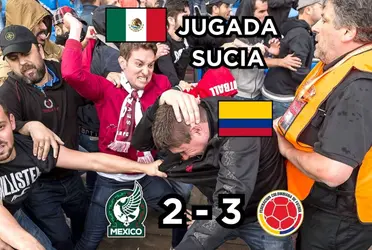 Los hinchas de la Selección México atacaron ferozmente a los hinchas de la Selección Colombia en Estados Unidos.