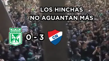 Los hinchas de Nacional se hartaron. Foto captura de pantalla Twitter Nacional es Pasión, logos Wikipedia.