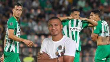 Los jugadores de Atlético Nacional, al lado Macnelly Torres. FOTO: Futbolred