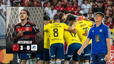 Los jugadores de Millonarios FC en el Estadio Maracaná de Brasil