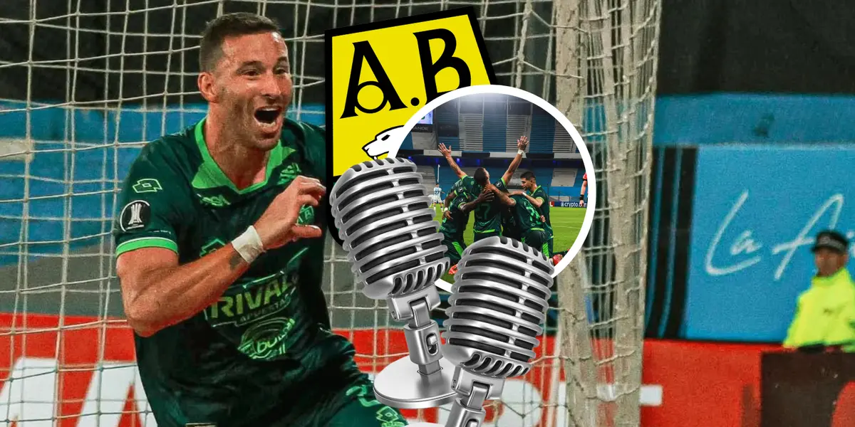 Luciano Pons, uno de los héroes de la victoria de Bucaramanga ante Racing Foto: Atlético Bucaramanga, Pexels y Escudoteca