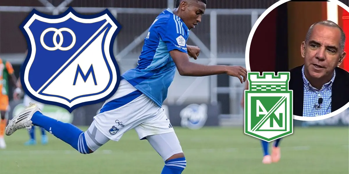 Luis Arutro Henao y el "vainazo" a Millonarios por su eliminación Foto: MFC, Escudoteca y Captura de ESPN