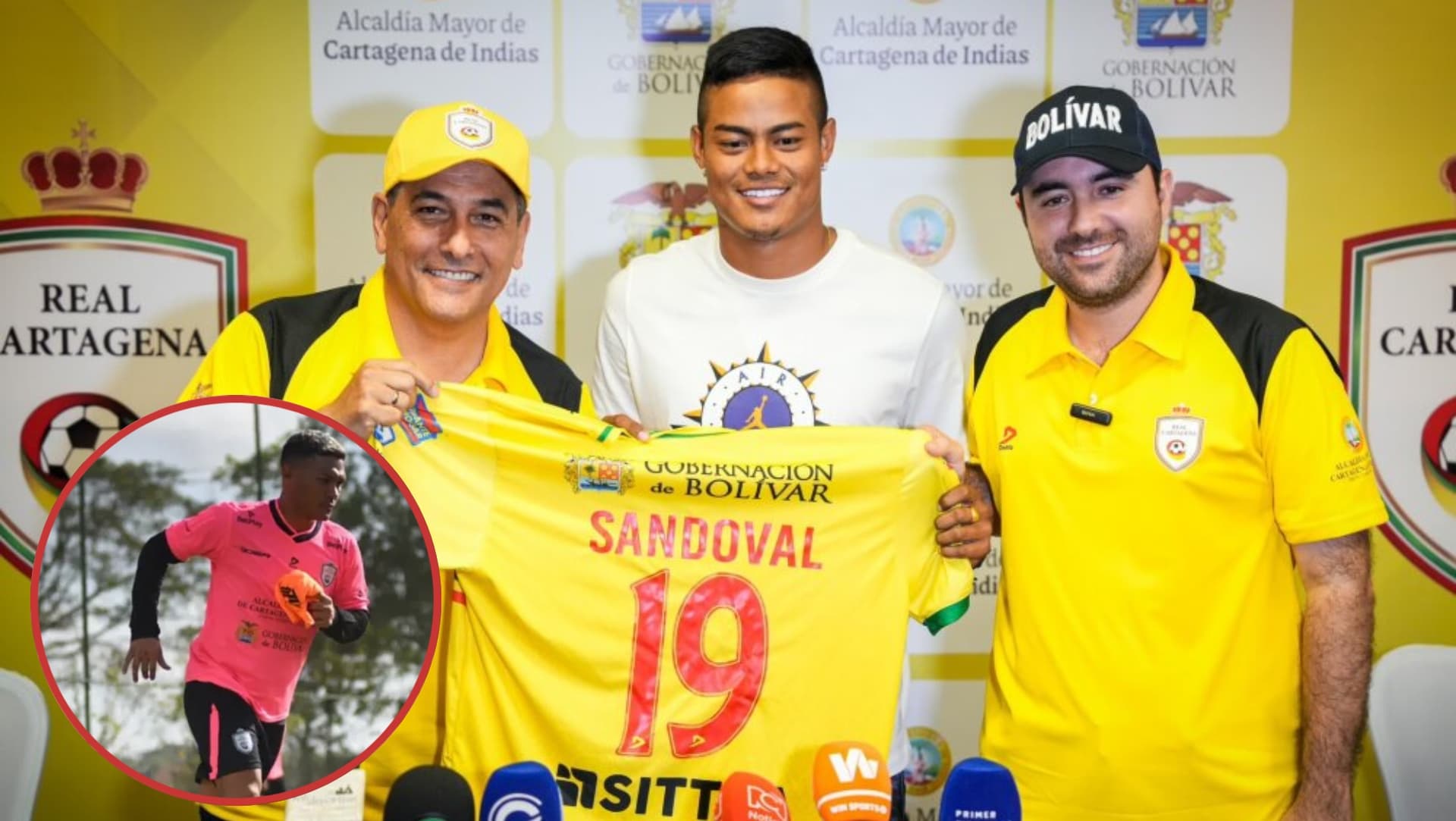 Luis Chino Sandoval le dio una mala noticia al Real Cartagena (Fotos: Noticias Caracol, RCN)