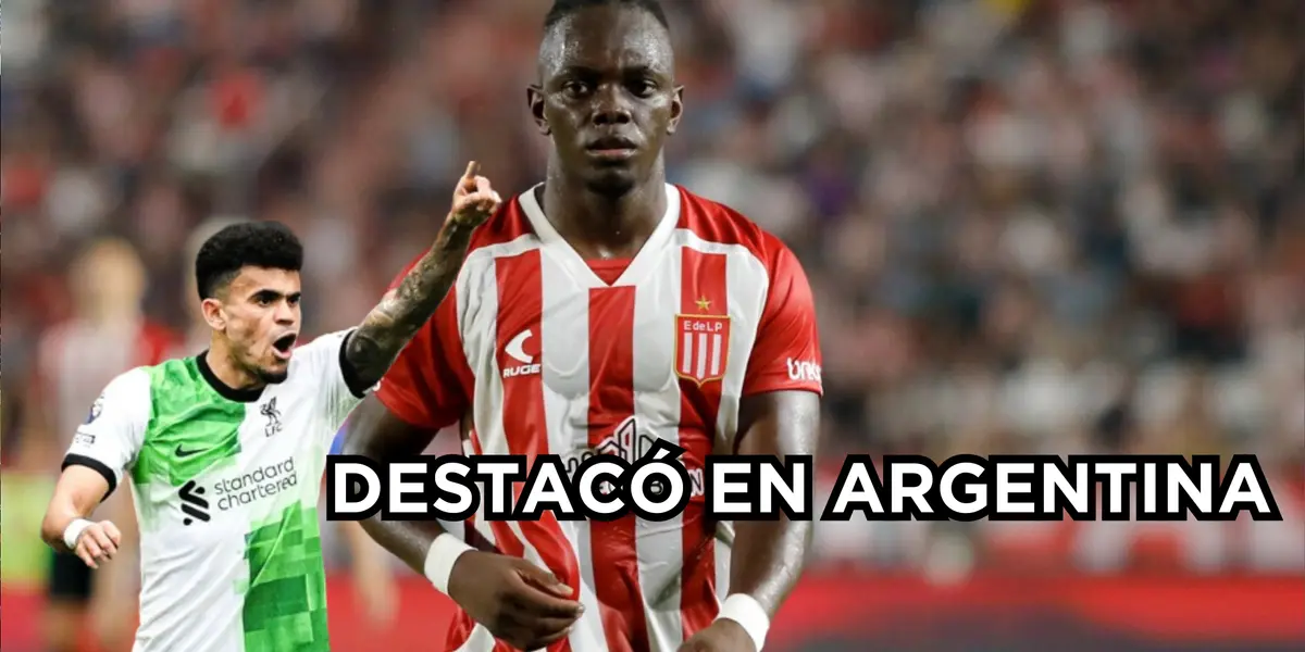 Luis Díaz, al lado Edwuin Cetré con camiseta de Estudiantes de La Plata. FOTO: Noticias Caracol