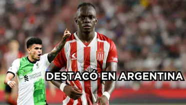 Luis Díaz, al lado Edwuin Cetré con camiseta de Estudiantes de La Plata. FOTO: Noticias Caracol